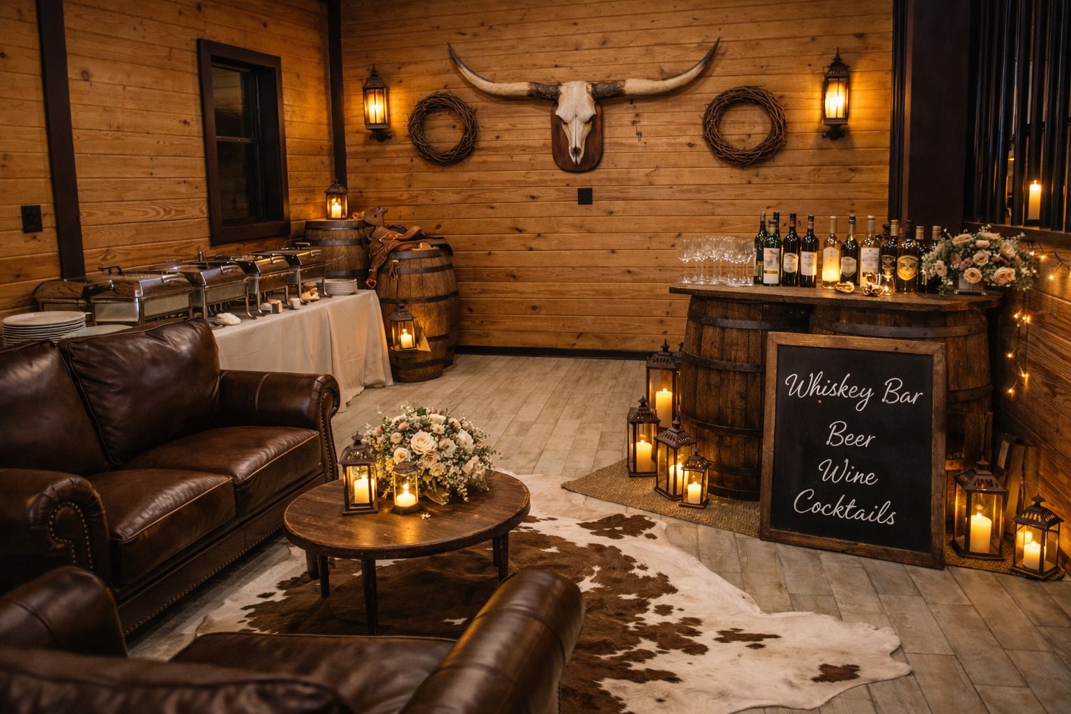 Interior view of the barn structure